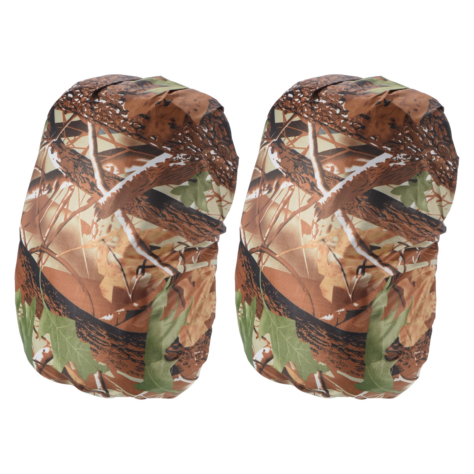 20-28L Waterproof Rucksack Cover, 2 Pack Backpack Rain Cover, S, Leaf Camo