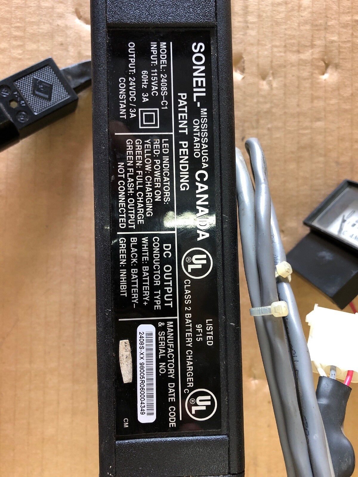 Charger Soneil 2408-C 24 Volt Rascal