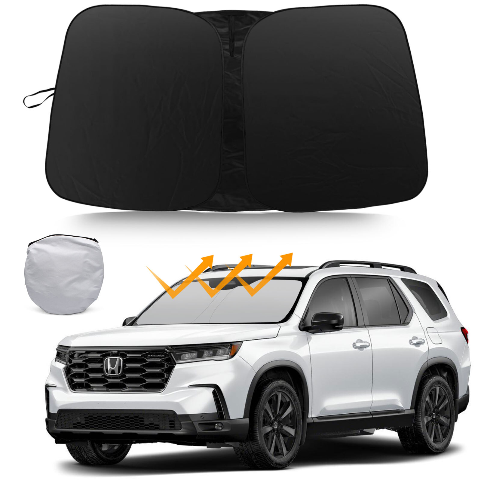 Windshield Sun Shade UV Shield Cover Accessories For Honda Pilot 2016-2024 2025