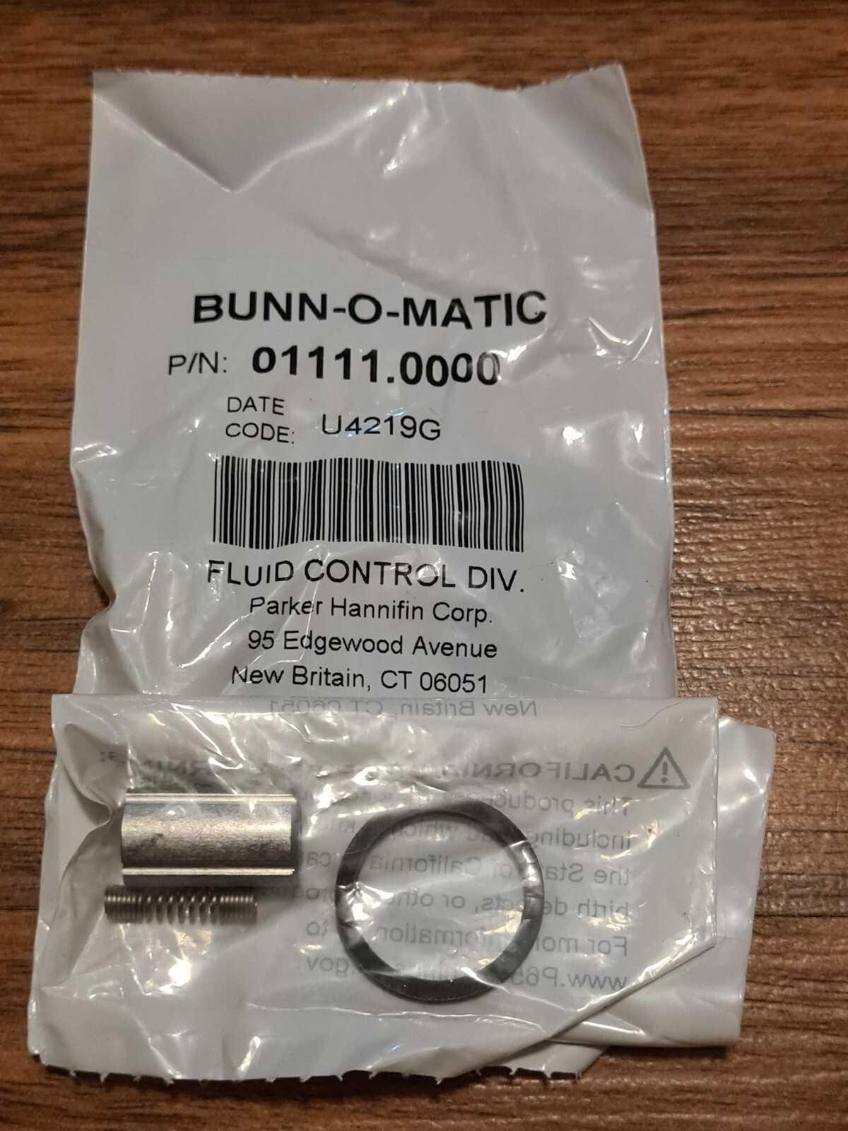 Bunn 01111.0000 Repair Kit, Solenoid Valve, Skinner