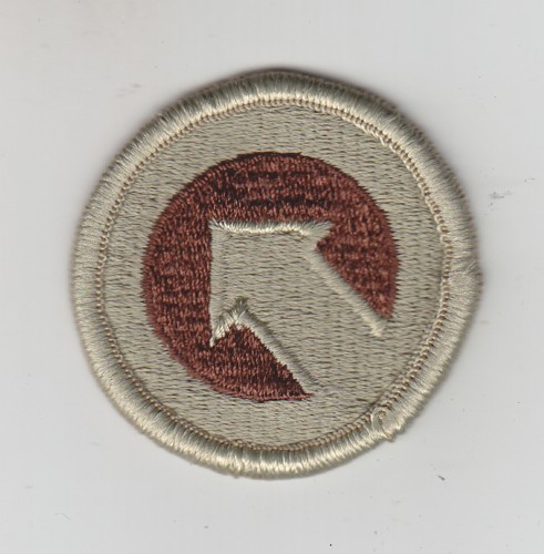 Army Patch: 1st Sustainment Command - tan, merrowed edge