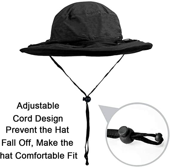 Men Mosquito Head Net Hat Bugs Netting Protection Safari Boonie Bucket Bush Hat