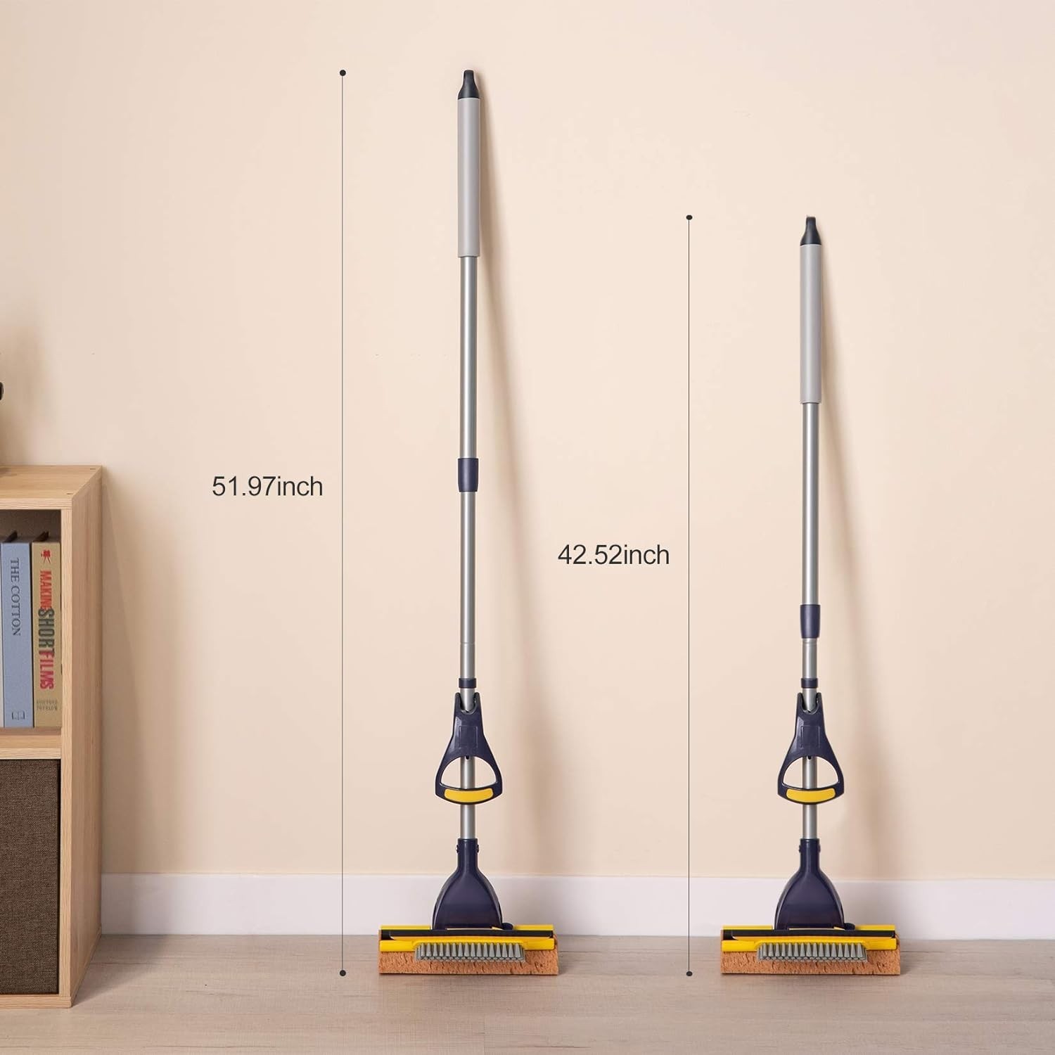 Honeycomb Sponge Mop for Easy Cleaning - Adjustable