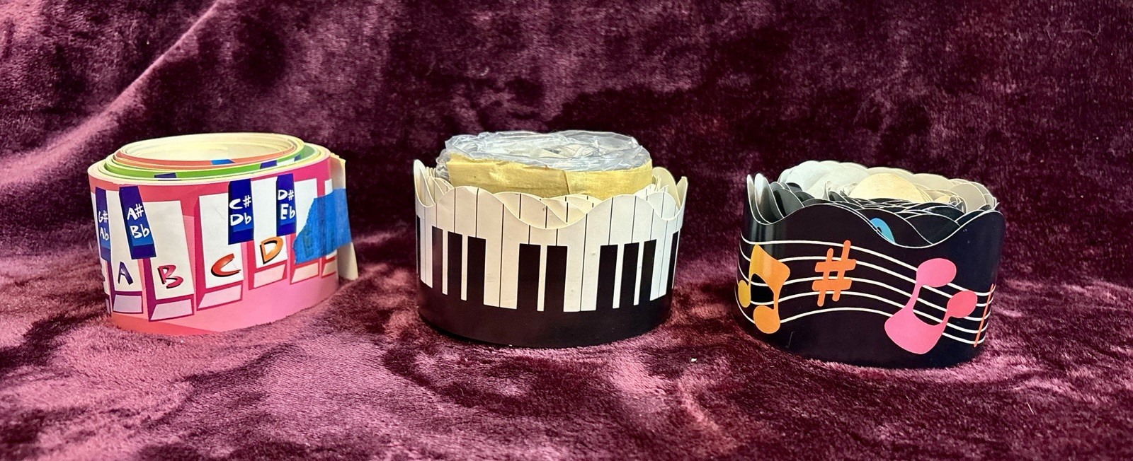 Music bulletin board borders - 3 rolls & designs