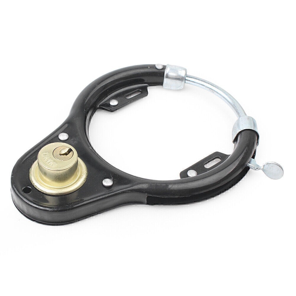 Bicycle Vintage Lock Pad Lock Wheel Lock Set Iron Black w/2 Keys Cycling Bike US