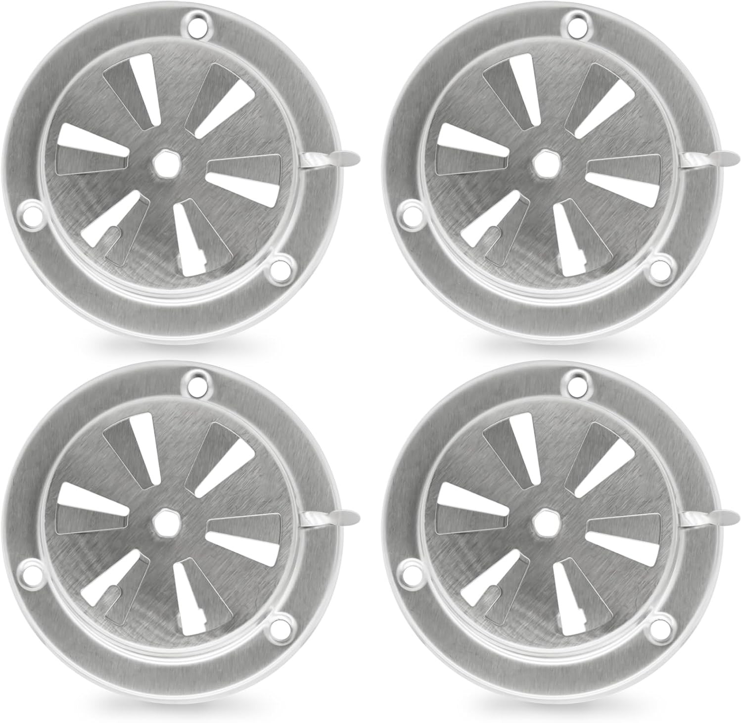 4 Pcs BBQ Smoker Air Vent Stainless Steel BBQ Grill Smoker Exhaust Vent Grill Da