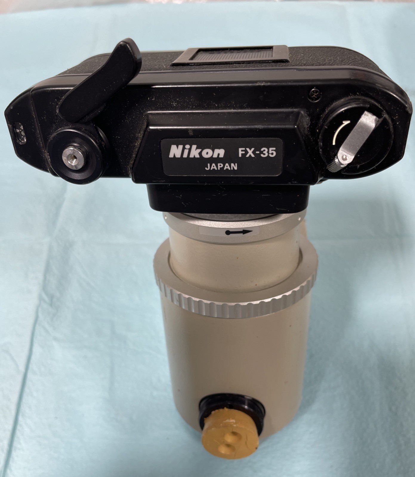 Vintage Nikon FX-35 35mm Microscope Camera w/ Nikon AFX-II Attached