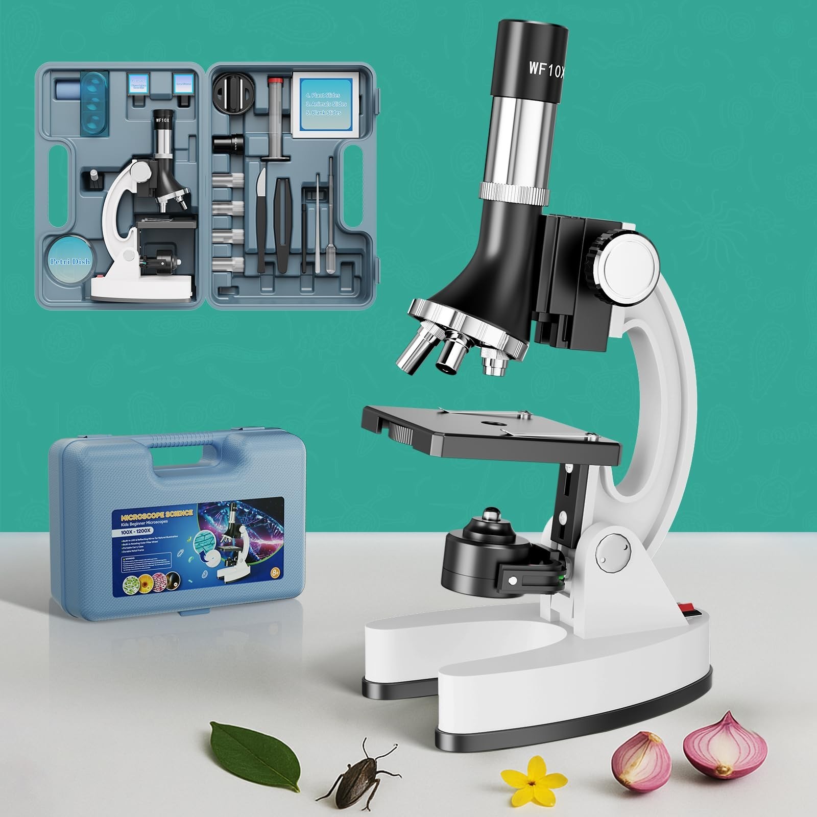 Science Kit Microscope for Kids 8-12: Science Experiments Set for Kids 6-8
