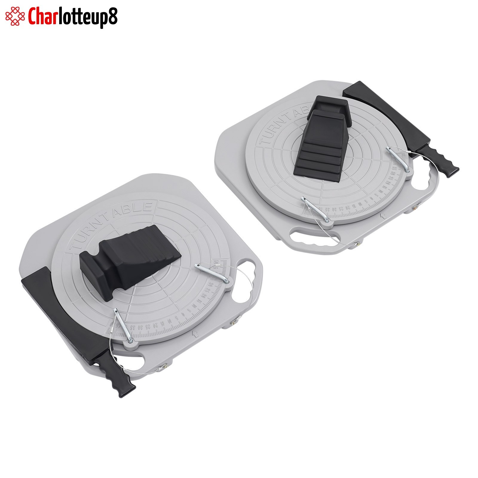 Pair 5T Wheel Alignment Turn Plates Turntable Wheel Alignment Tool 360° Rotating