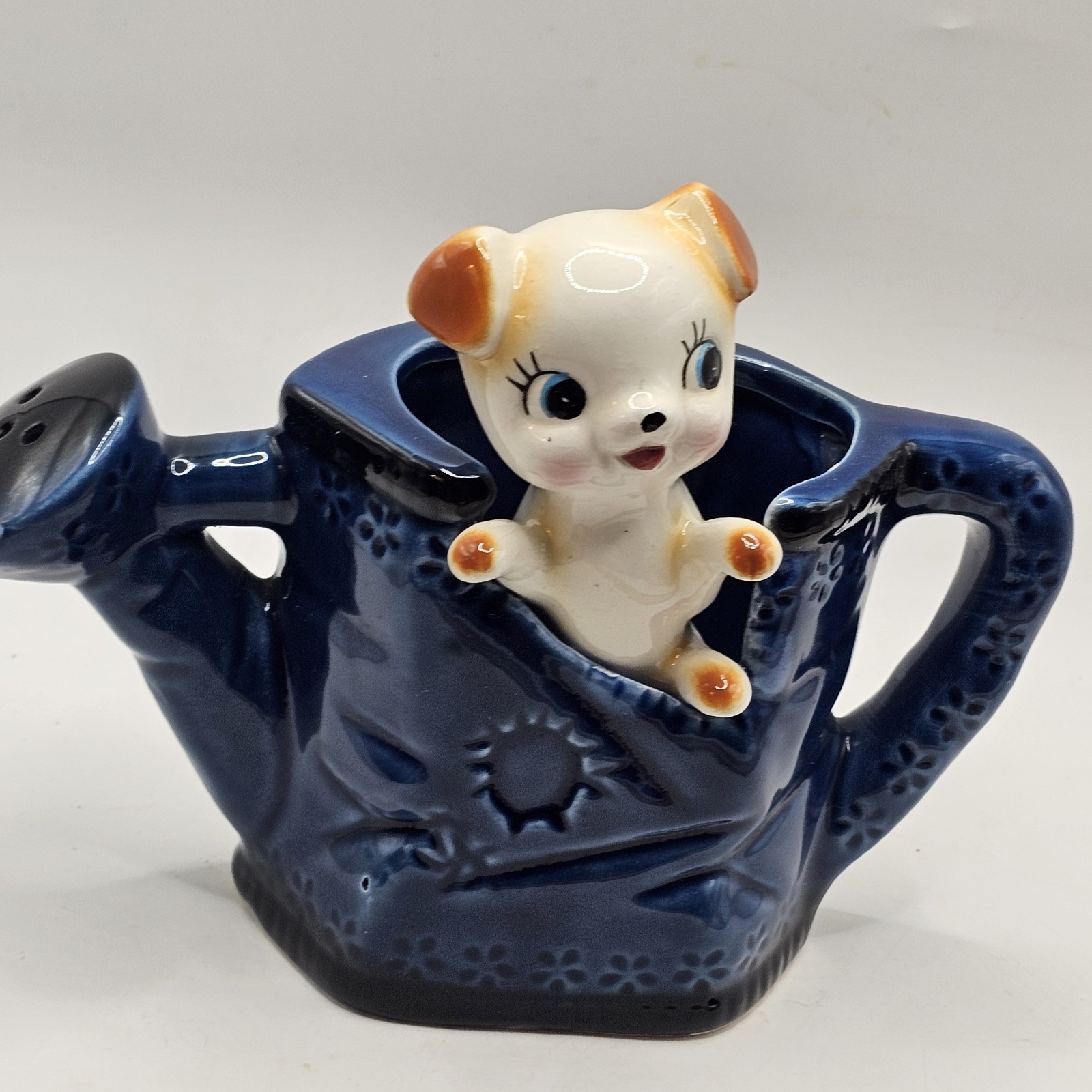 Puppy Dog Planter Vase Vintage Kitschy Japan Ceramic Estate Find