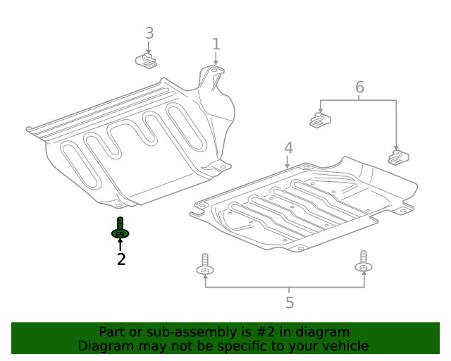 Genuine GM Radiator Support Splash Shield Bolt 11602140