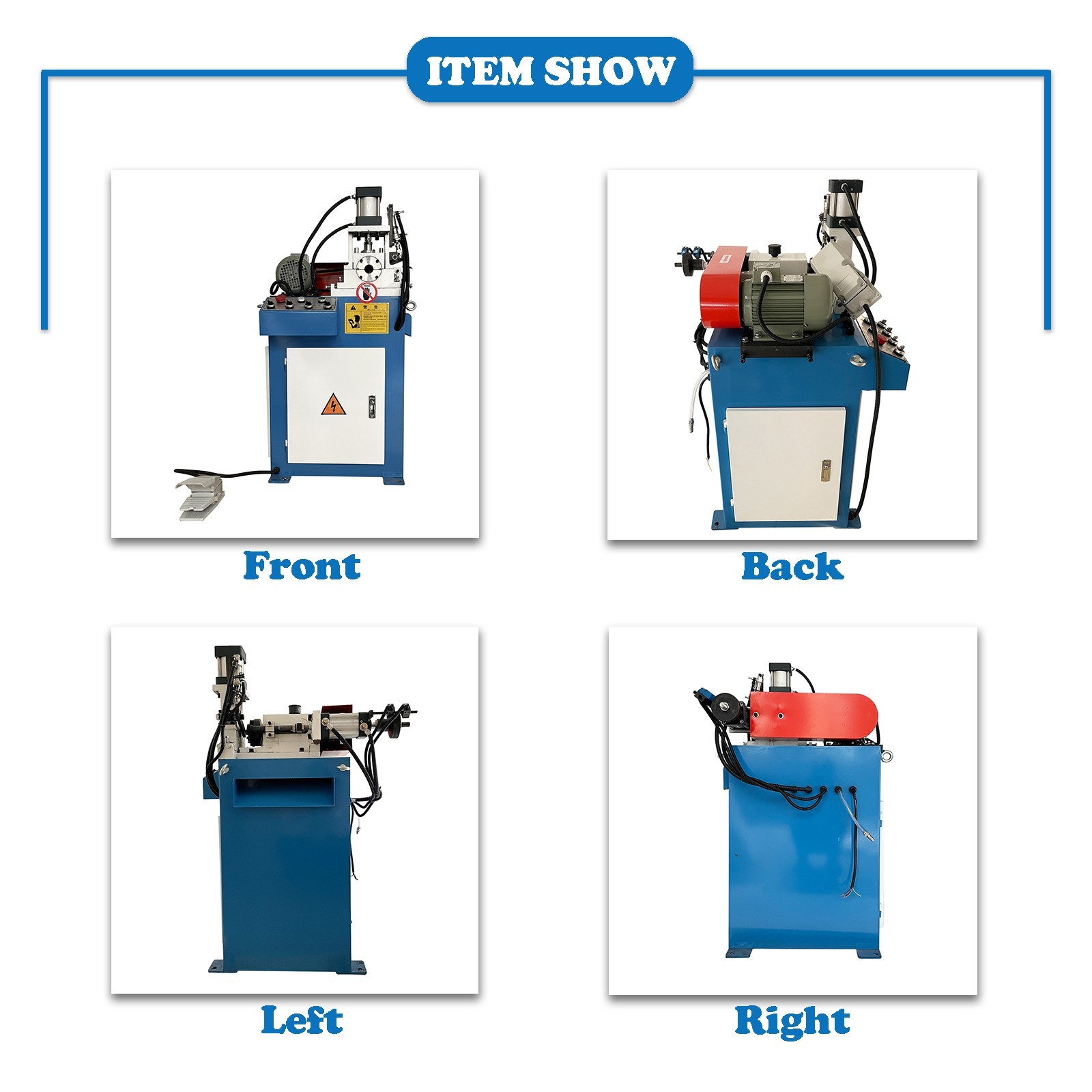220V 0.75KW 3PH Single Head Pneumatic Chamfering Machine Burr Removal Machine