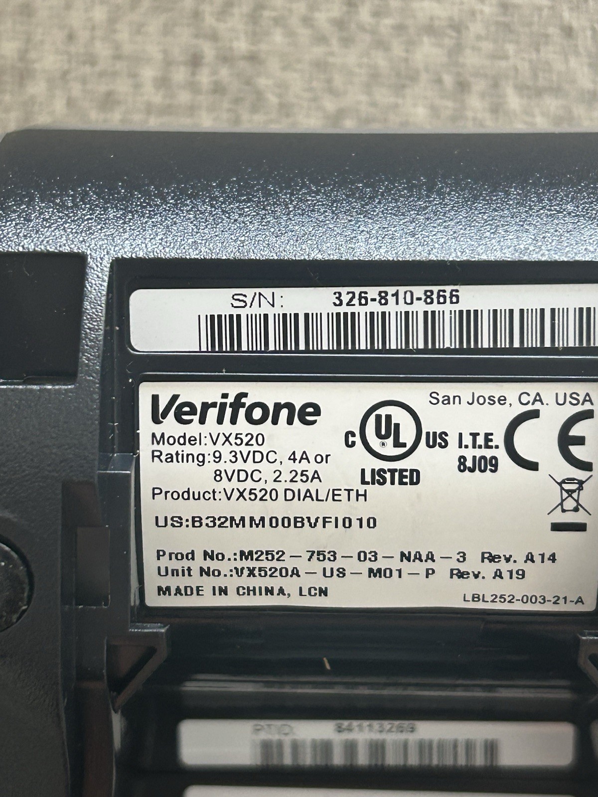 Verifone VX520 VX 520 Credit Card Machine Terminal Reader Tested