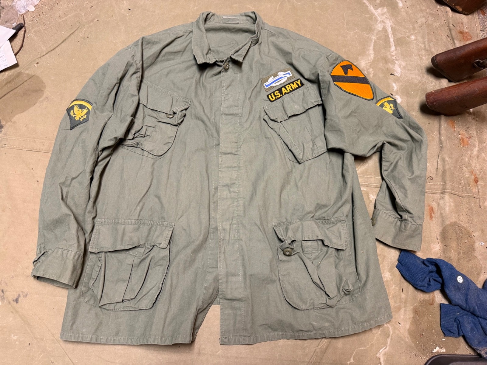 REPRODUCTION VIETNAM WAR US ARMY RIP STOP COMBAT FIELD JACKET-2XLARGE