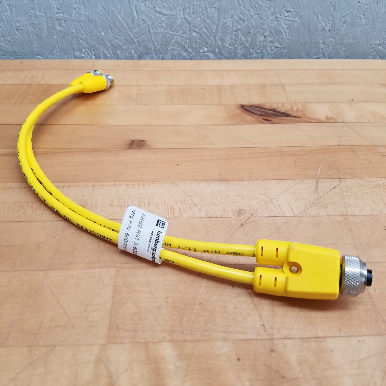 Lumberg AKB2-RST 3-602/0.3M Cordset, Dual 3 Pin Male To 4 Pin Female, 600000029
