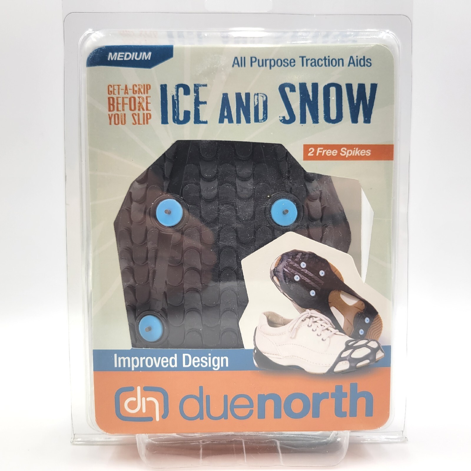 DUENORTH All Purpose Traction Aids For Ice & Snow Over Shoe/Boot Size MEDIUM NEW