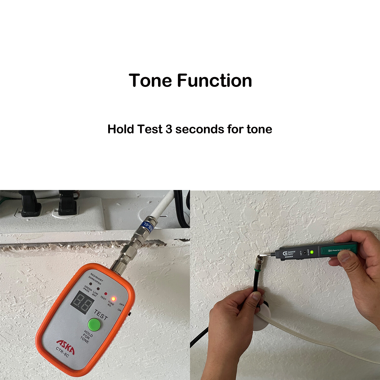 Coax cable pocket toner+ cable mapper combo for coaxial cable and Network cable