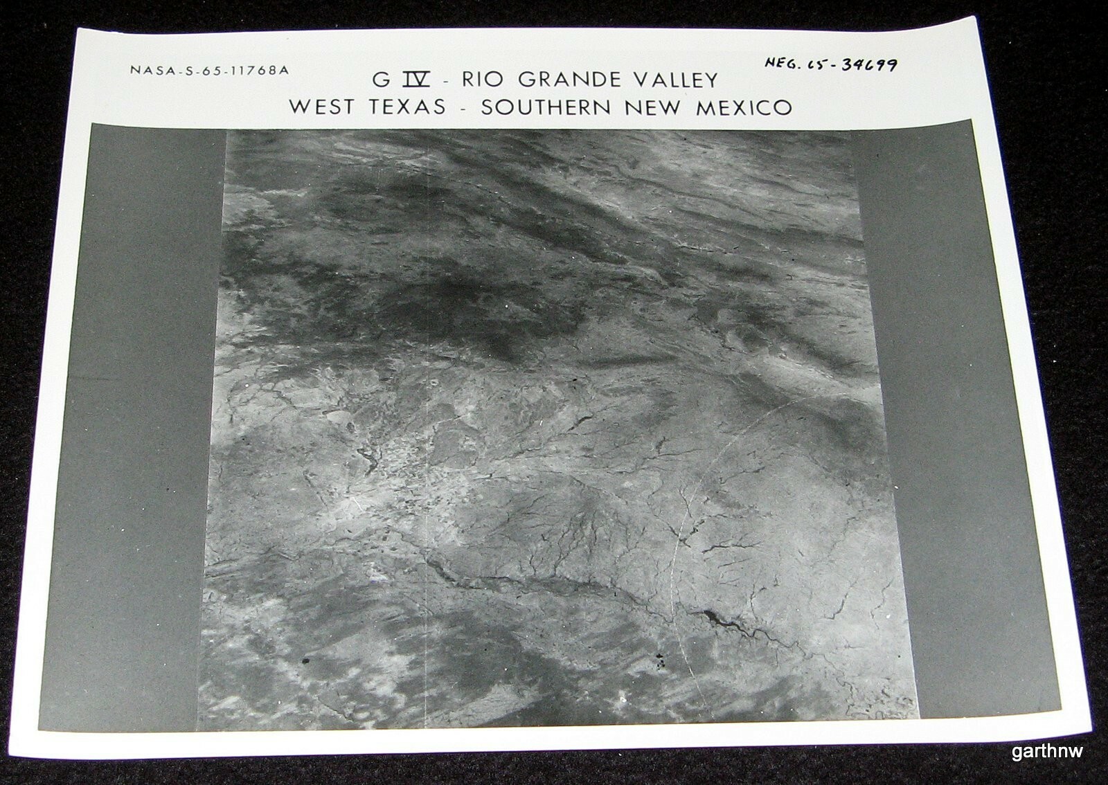 NASA 1965 PHOTO S-65-11768A GEMINI IV SPACE RIO GRANDE VALLEY TEXAS & NEW MEXICO