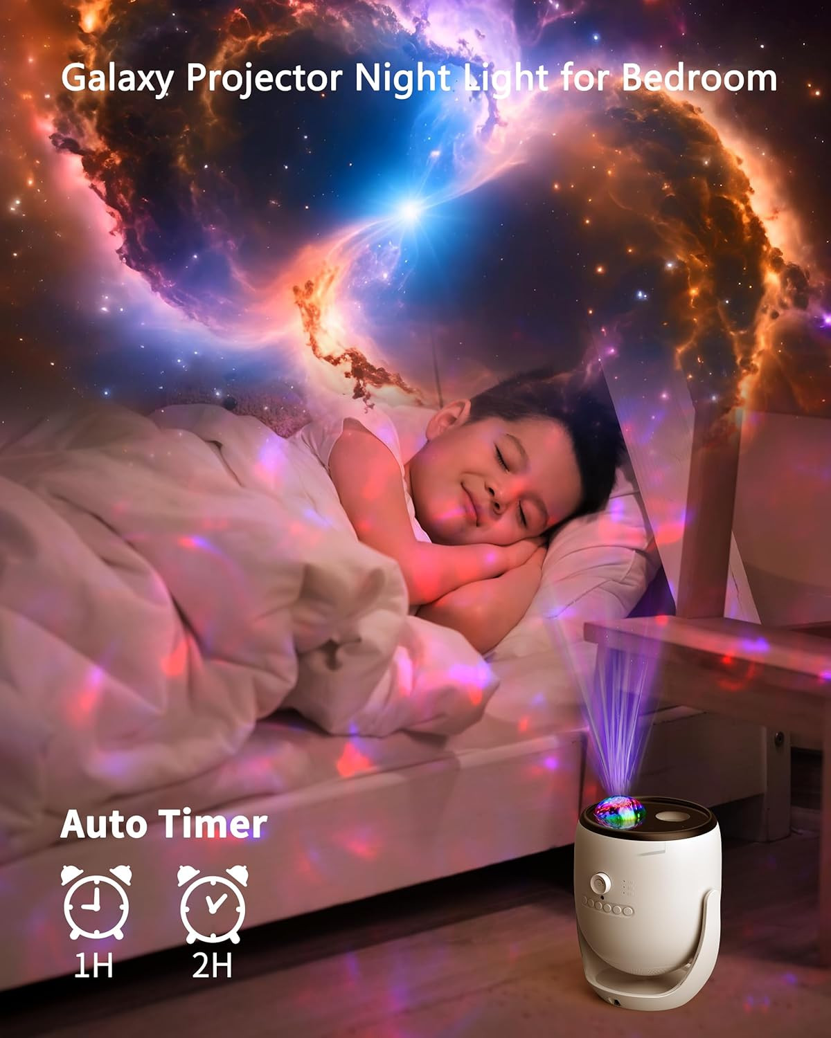 3D Galaxy Projector, Star Projector with 90 Dynamic Scenes, HD Planetarium Proje