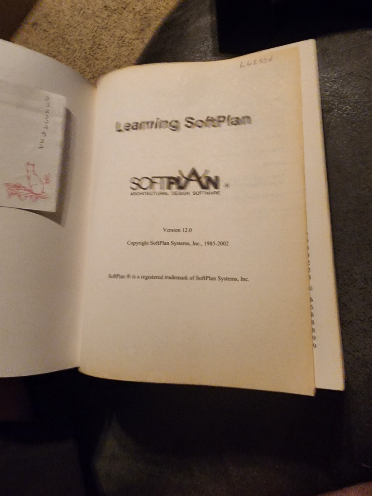 Softplan Version 12 Book Only Architectural Design Software Rare 2002