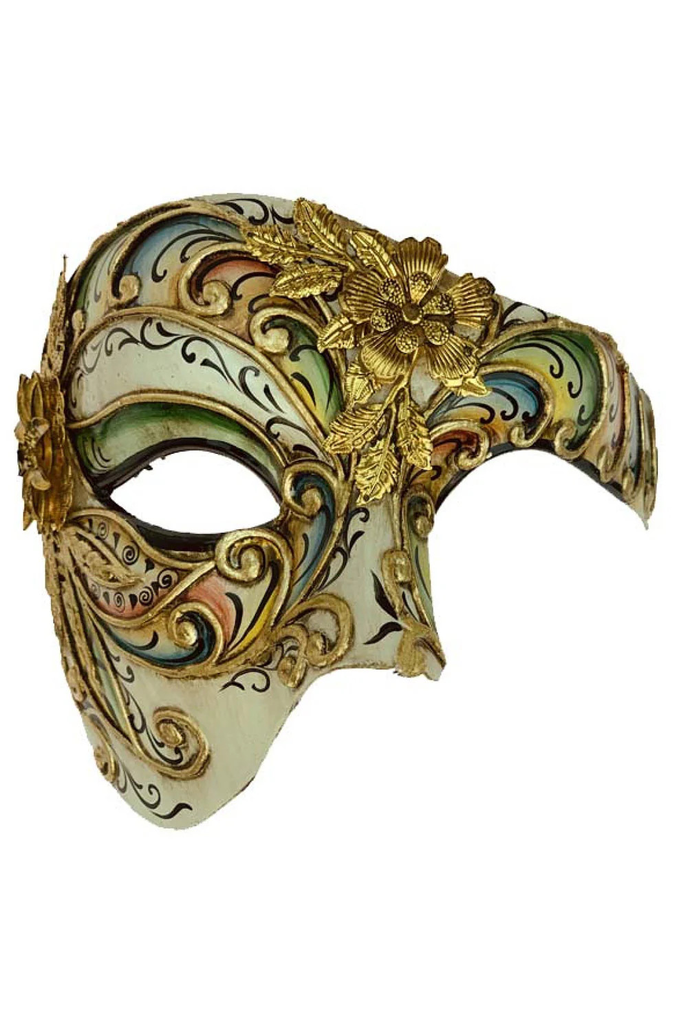 Brand New Bella Fiore Venetian Half Mask