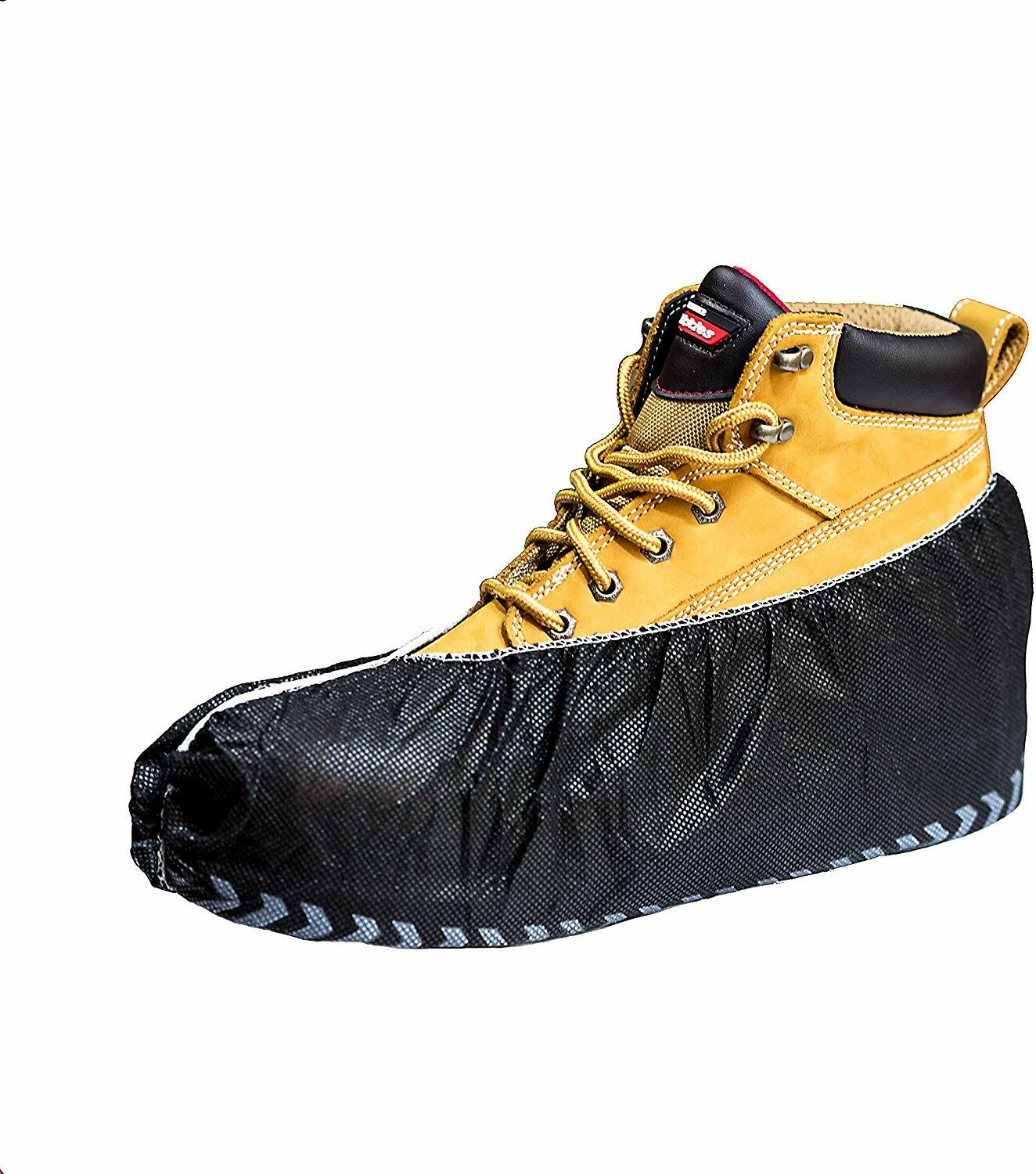 Black Industrial Disposable Shoe Covers for Men and Women 10 Pair