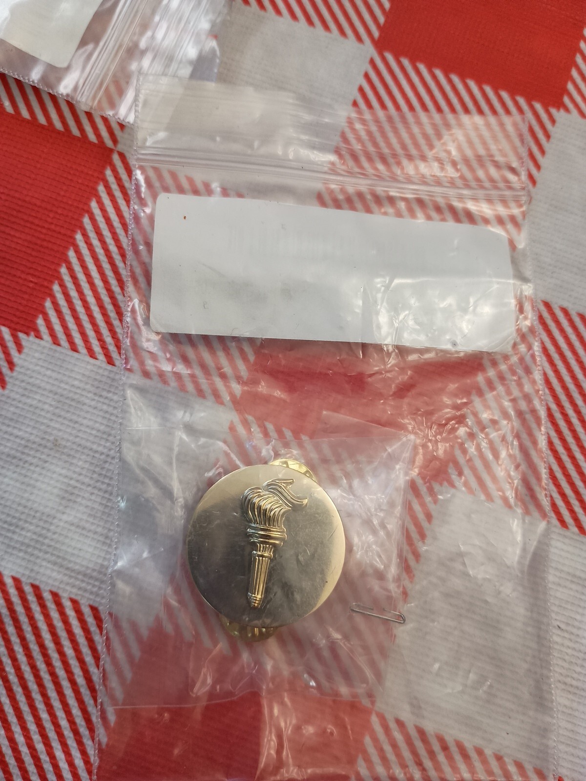 Army ENL ROTC Torch Gold Pin - 1.06 Inches