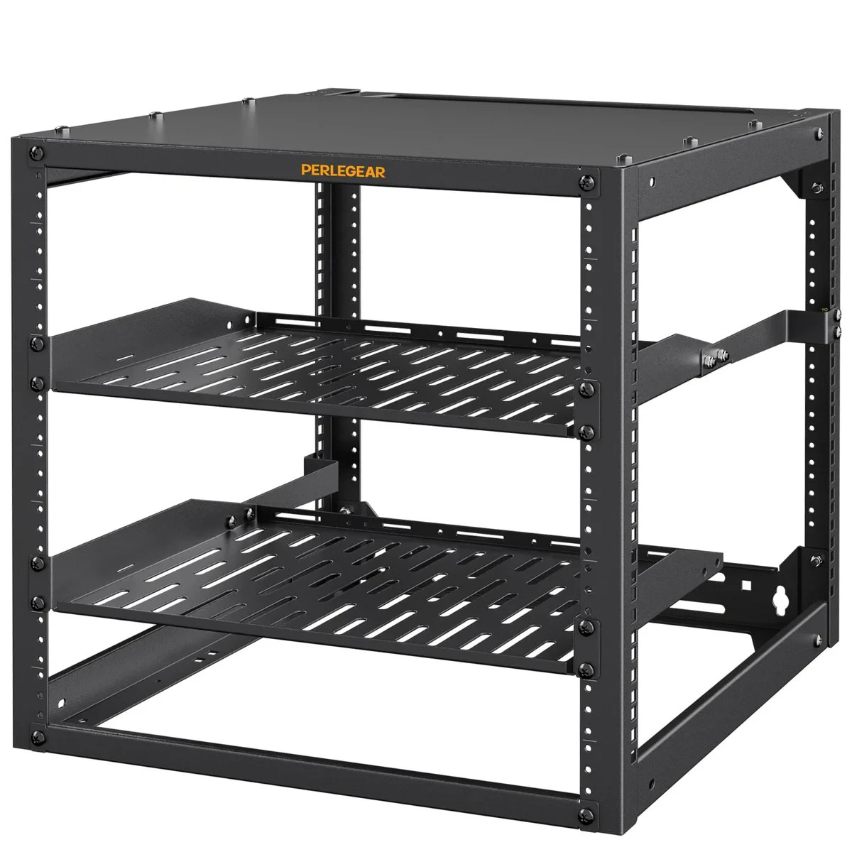 Perlegear 10U Open Frame Server Rack 19" Wall Mount AV NetworkEnclosure #2572EY2