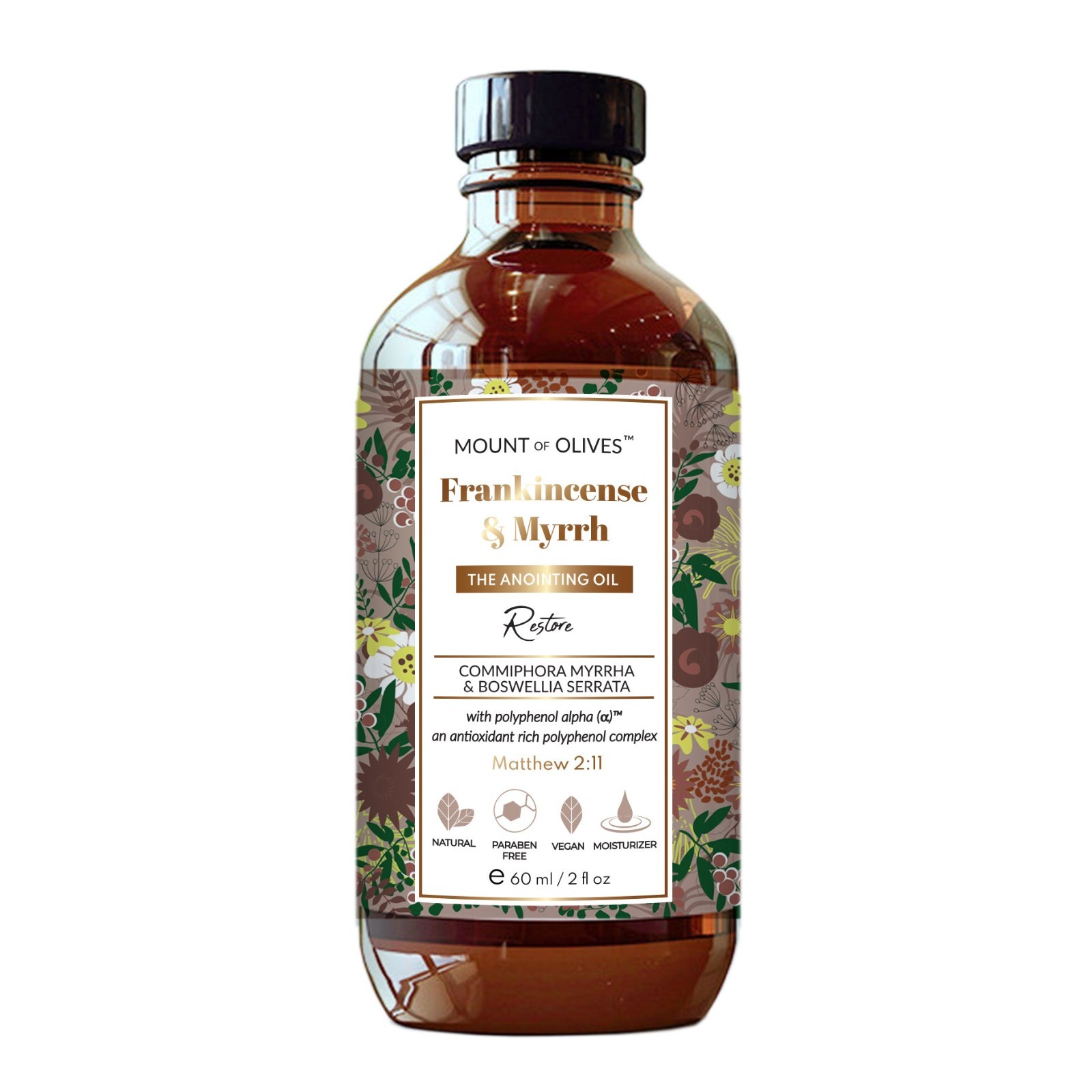 Frankincense & Myrrh Anointing Oil 2 oz Biblical Botanical Prayer Worship