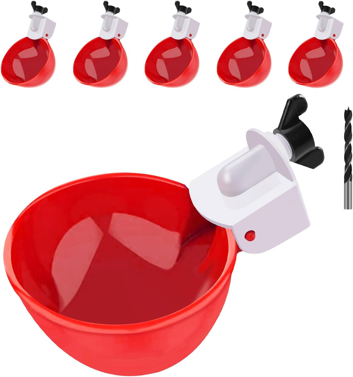 Chicken Waterer Cups, 6 Packs Large Chicken Watering Cups, Automatic Chicken