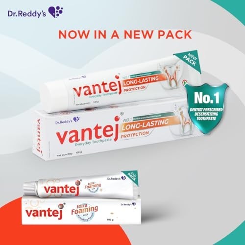 Vantej Sensitivity Protection Toothpaste 100g Dentist Recommended 3Pcs with 2027