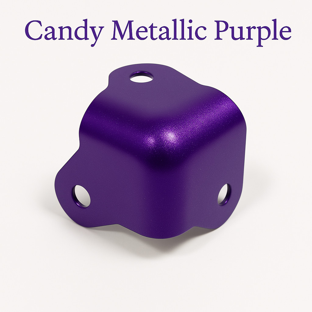 Candy Metallic Purple 3-Hole Amp Corners – 8x Pro Audio Case Hardware