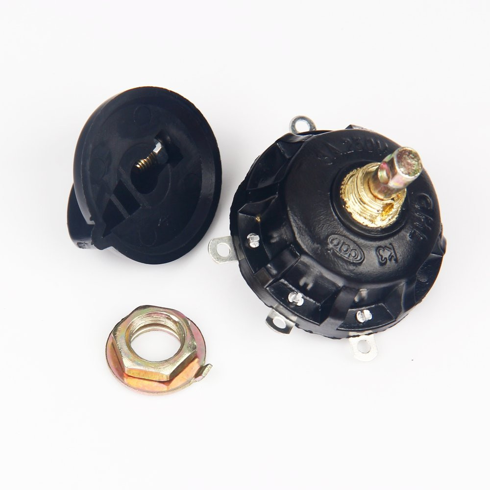 Heavy Duty 120V-250V 4 Position 3 Speed Fan Selector Rotary Switch with Knobs
