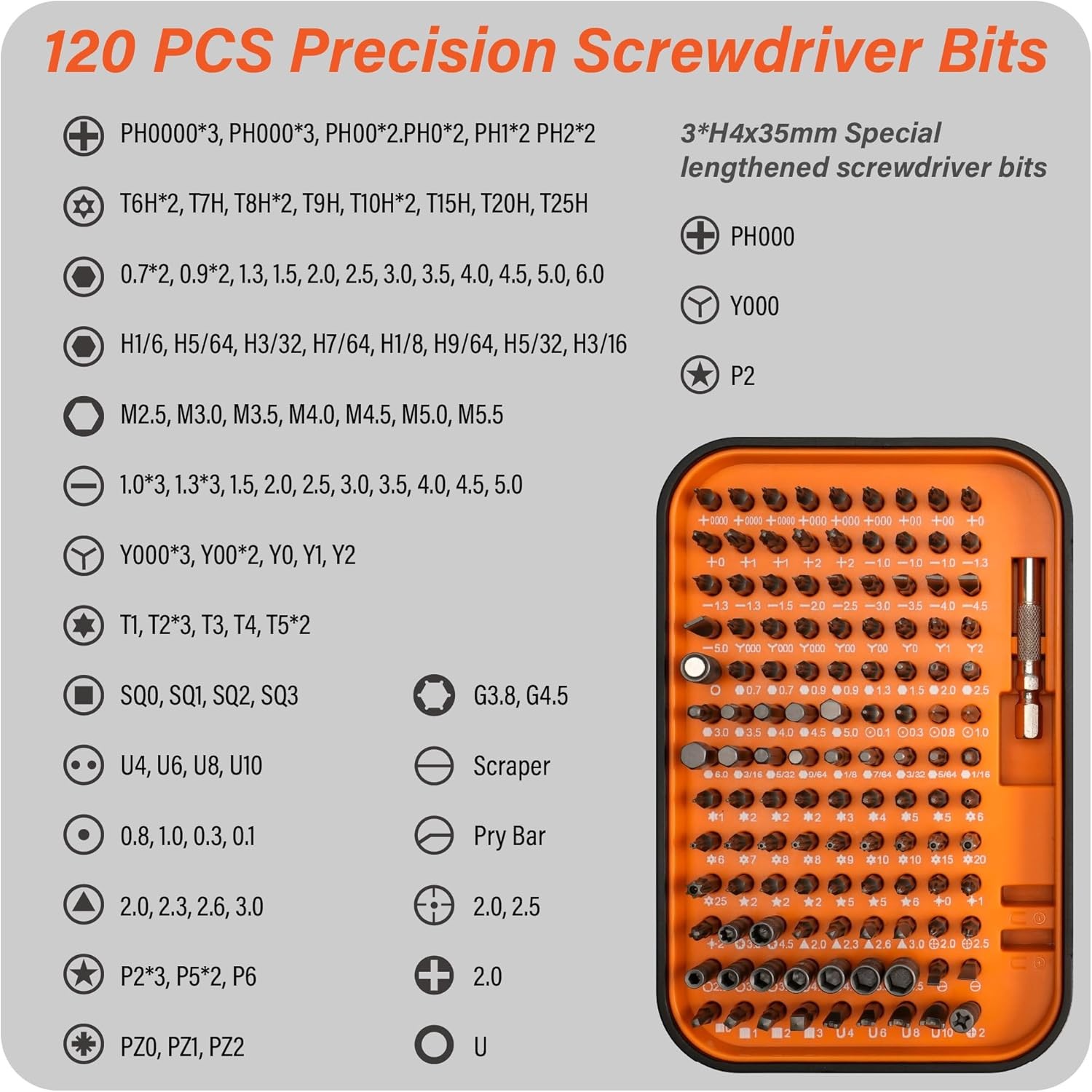 150Piece Electronics Repair Kit Precision Screwdriver Set S2 Bits with Case