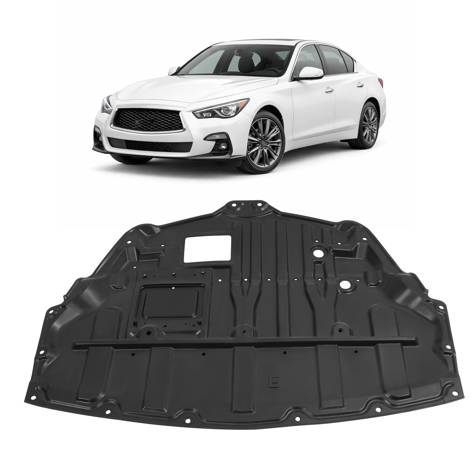 Front Engine Splash Shield Under Cover For Infiniti Q50 Q60 2014-2024 758904GE1A