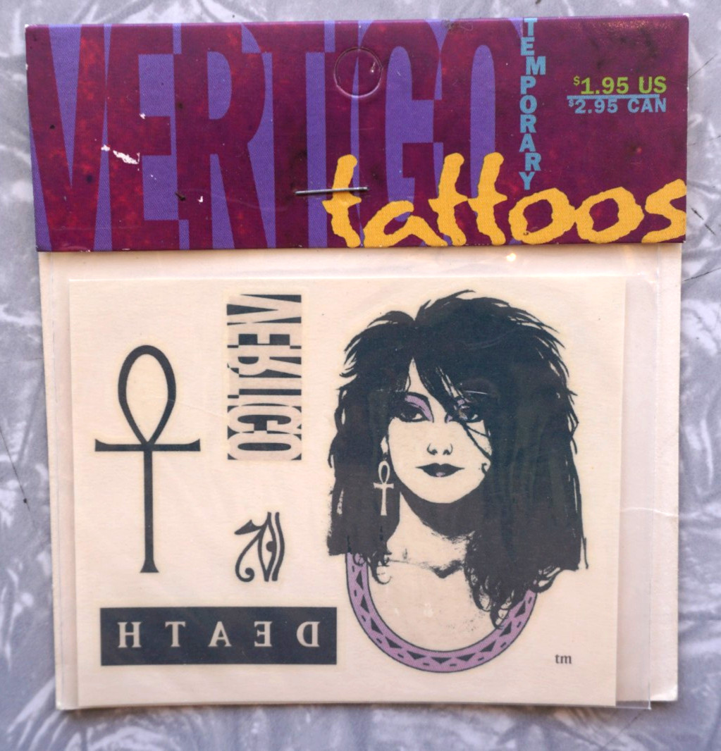 Vertigo Tattoos - Death from Neil Gaiman's Sandman Vertigo  Unused Unopened New