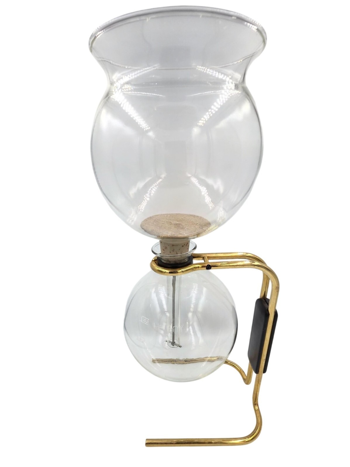 Vintage Hellem France 10 Cup Vacuum Coffee Maker Gold Stand Glass Bowls