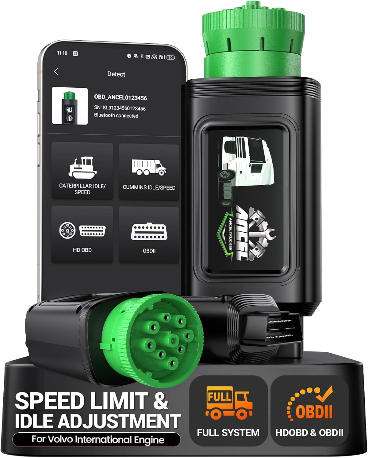 Heavy Duty Truck Scanner OBD2 Speed Limit & Idle Reset for Volvo & International