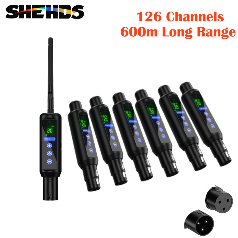SHEHDS DMX512 Wireless Transmitter Receiver 2.4G Stage Par Lighting LED Touch