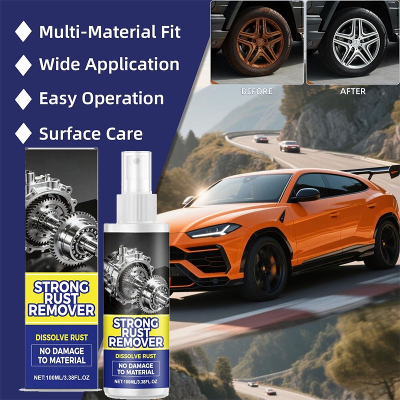 2026 Strong Rust Remover 100ml/3.38fl.oz Powerful Rust Removal Spray For Cars