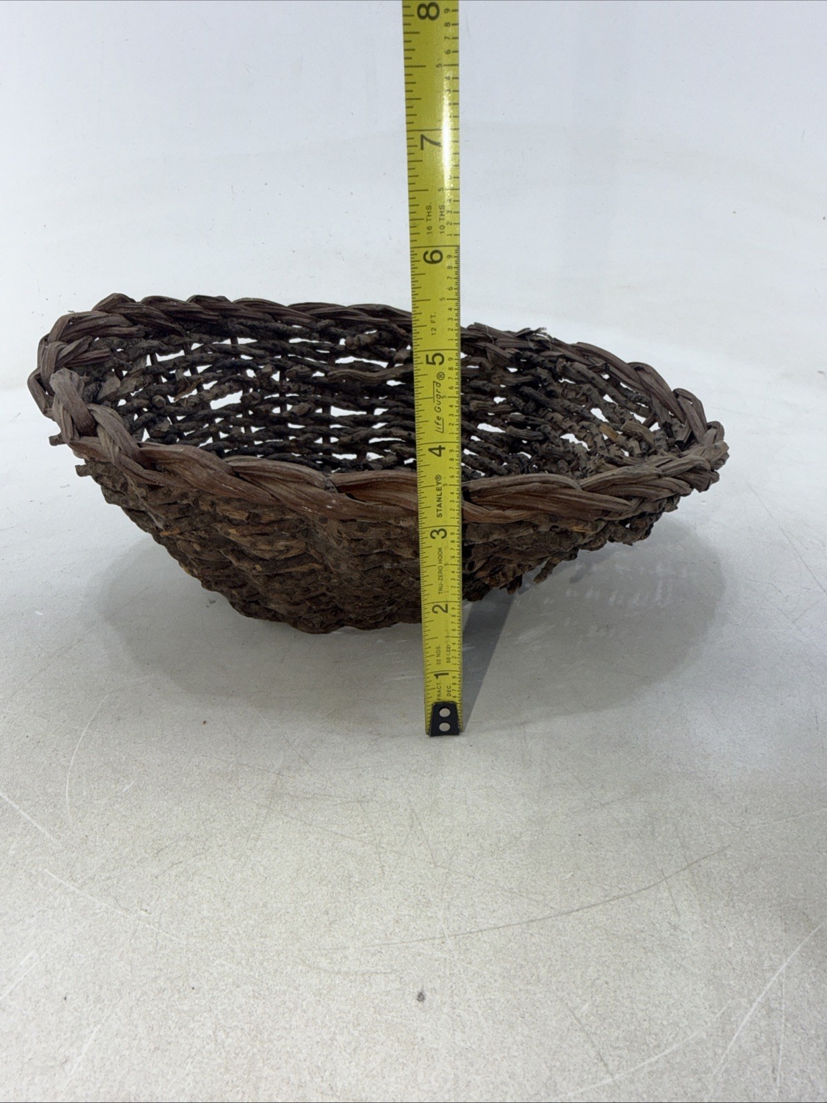 Wicker Rattan Brown Round Woven Basket