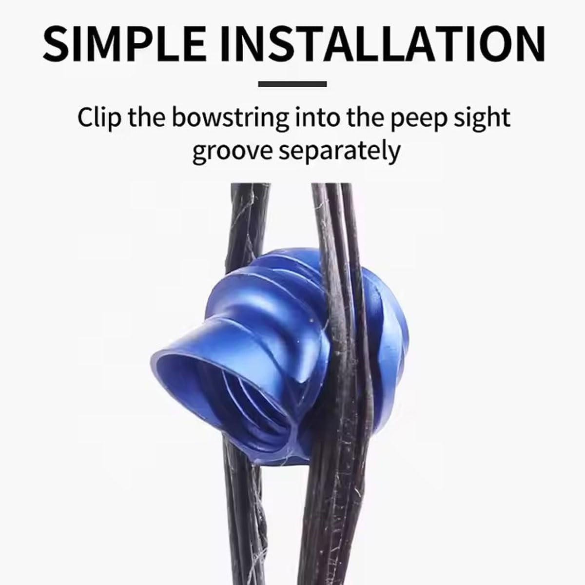 Aluminium Compound Bow Peep Sight with 37/45 Degree Angle for Precision Shooting