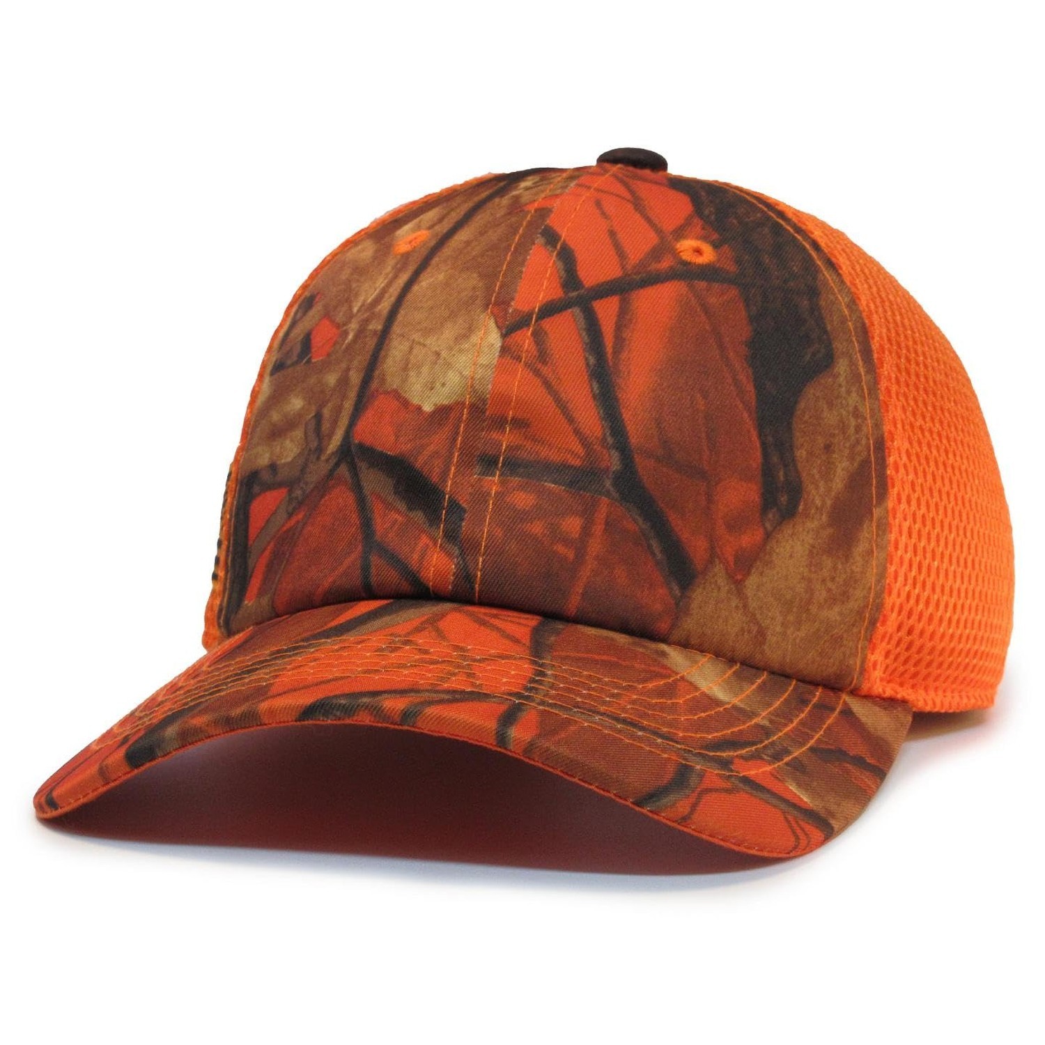 Plain Hunter Hat Orange Blaze Hunting Micro Mesh Tactical Operator Cap