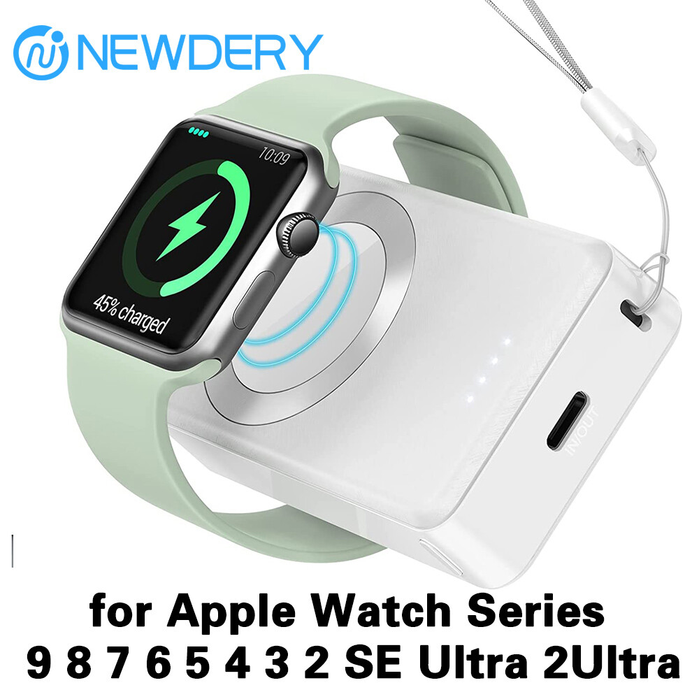 4000mAh Battery Pack Magnetic Charger for Apple Watch 9 8 7 6 5 Ultra Power Bank