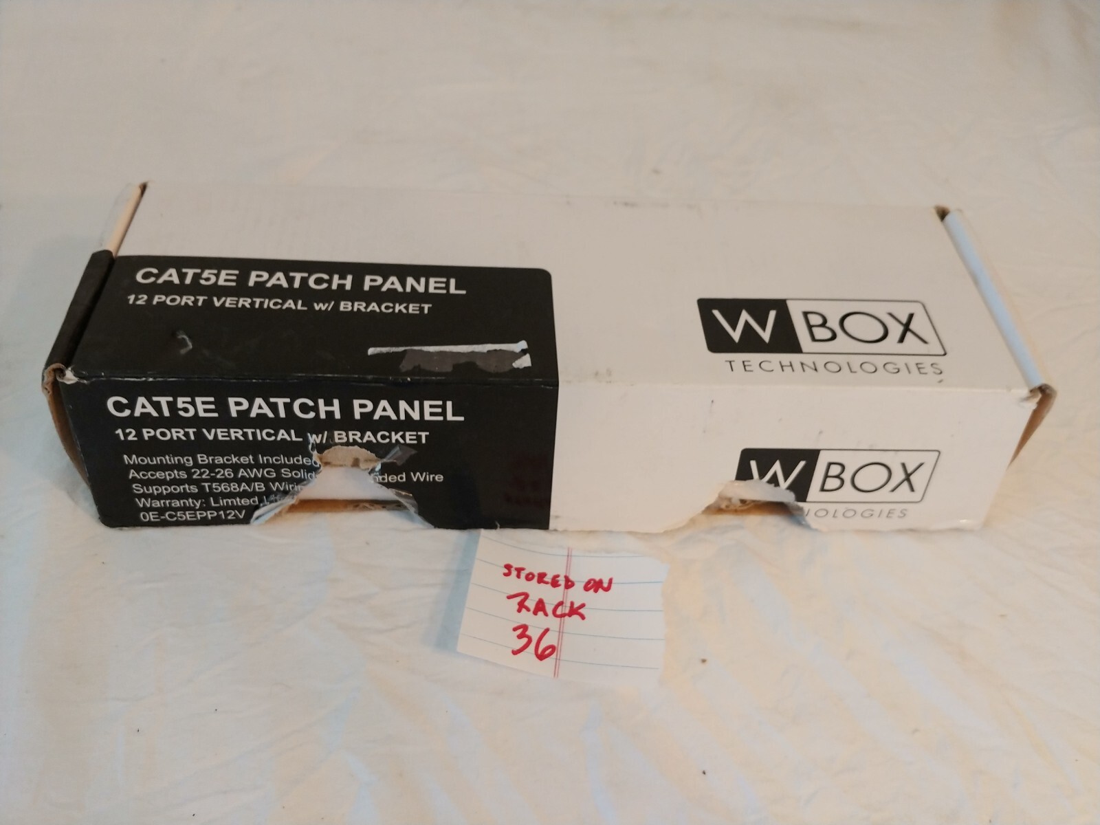 WBox 0e-c5epp12v Cat 5e Patch Panel 12 Port Vertical Mount