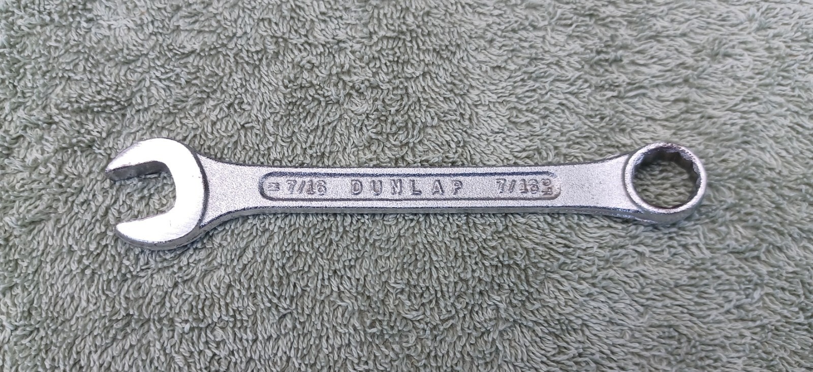 Vintage Dunlap 7/16" 12pt Short Combination Wrench USA
