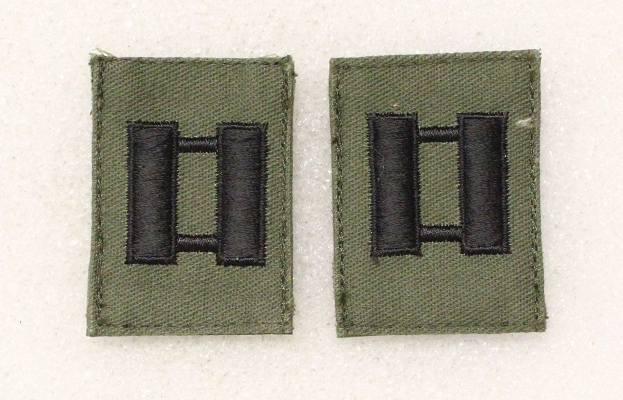 Cloth Military Rank 058: Army Captain - subdued w/hook & loop