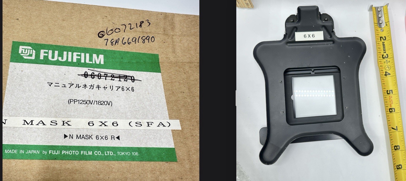 Fuji NEGA Manual Mask 6X6 SFA PP1250 FUJIFILM JAPAN 06072182 Vintage Photography
