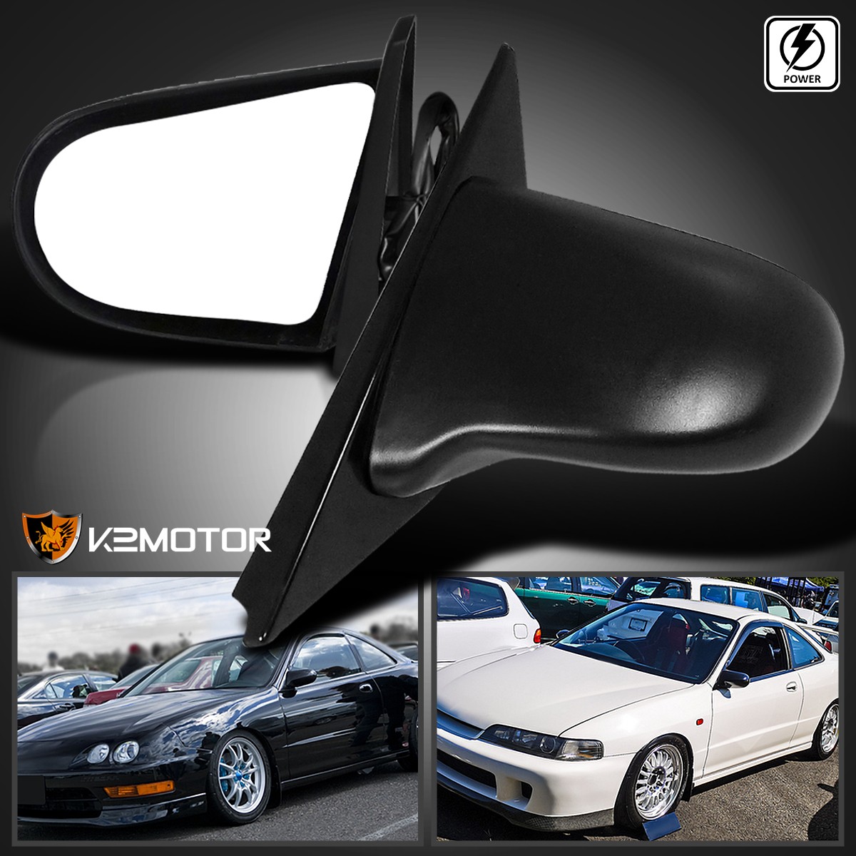 Fits 1994-2001 Acura Integra 2Dr Power Adjustable Side Mirrors Left+Right 94-01