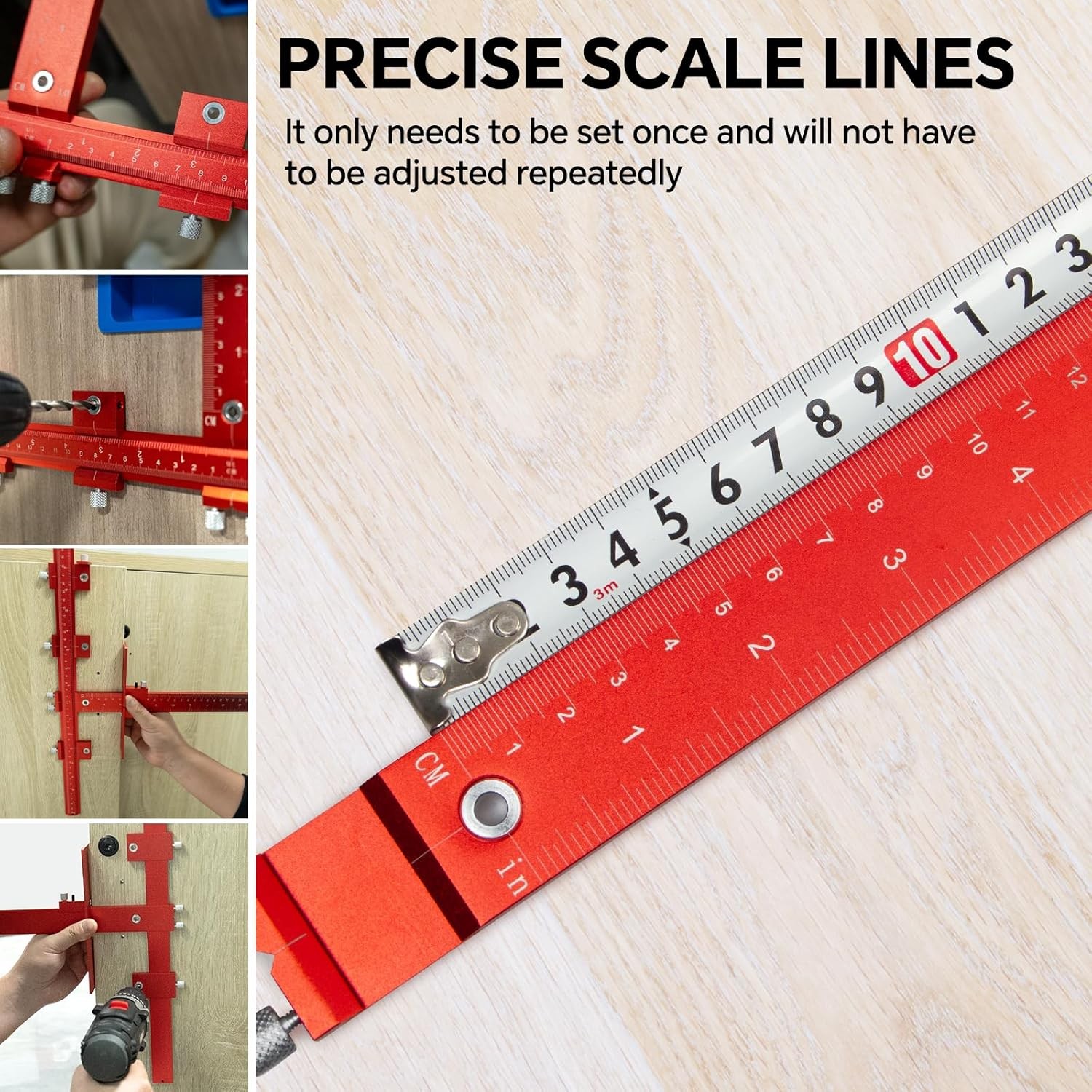 Aluminum Cabinet Hardware Jig Tool for Handles Pulls Knobs, Cabinet Pull Jig